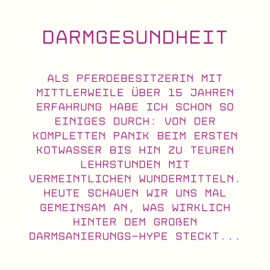 Darmgesundheit beim Pferd: Warum viele Sanierungen nichts bringen
