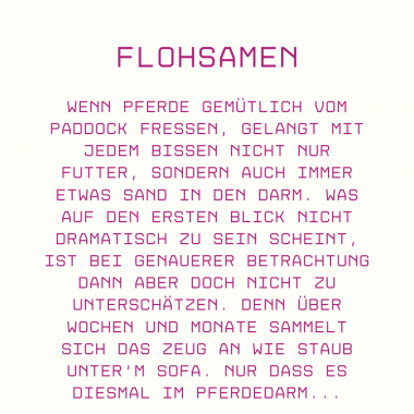Flohsamen für Pferde: Natürliche Darmreinigung leicht gemacht
